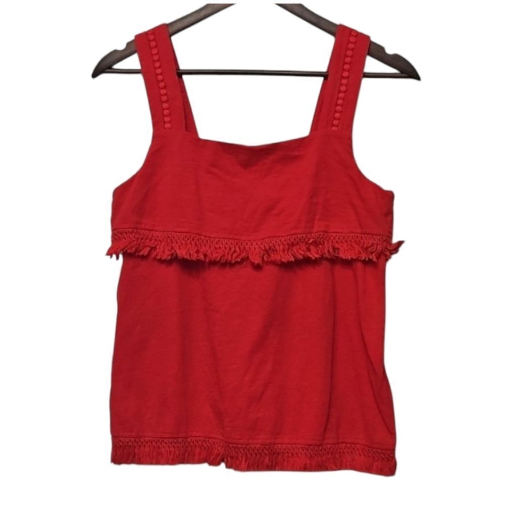 J. Crew Red Sleeveless Top